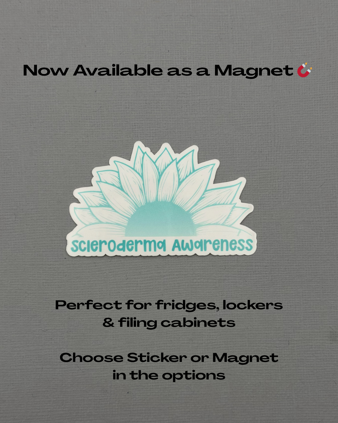 Scleroderma Awareness Sunflower Sticker or Magnet
