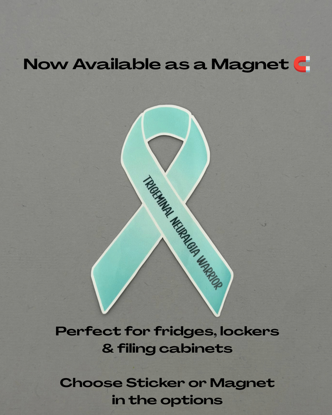 Trigeminal Neuralgia Warrior Ribbon Sticker or Magnet