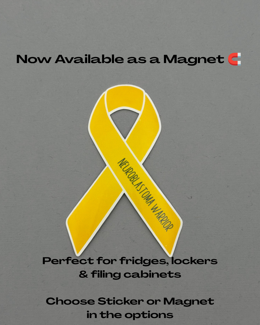 Neuroblastoma Warrior Ribbon Sticker or Magnet