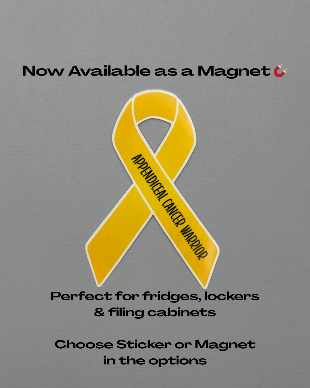Appendiceal Cancer Warrior Ribbon Sticker or Magnet