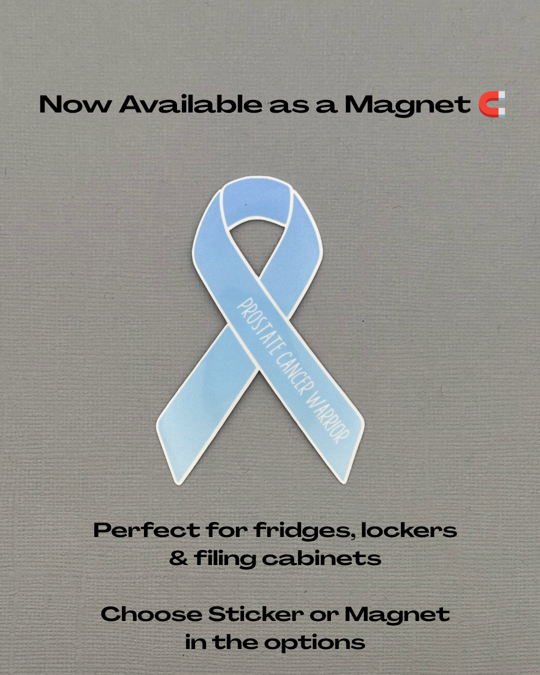Prostate Cancer Warrior Ribbon Sticker or Magnet