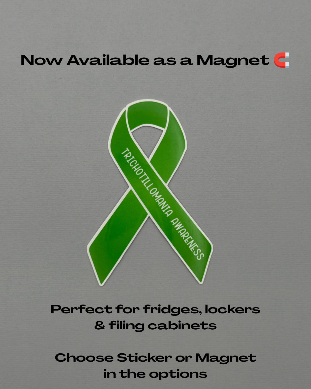 Trichotillomania Awareness Ribbon Sticker or Magnet