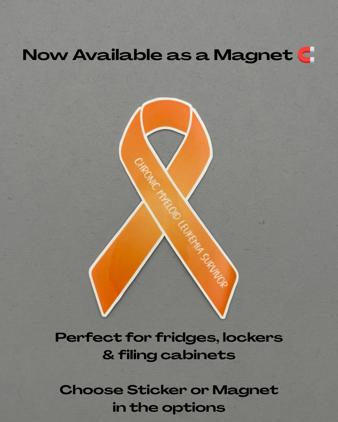 Chronic Myeloid Leukemia Survivor Ribbon Sticker or Magnet
