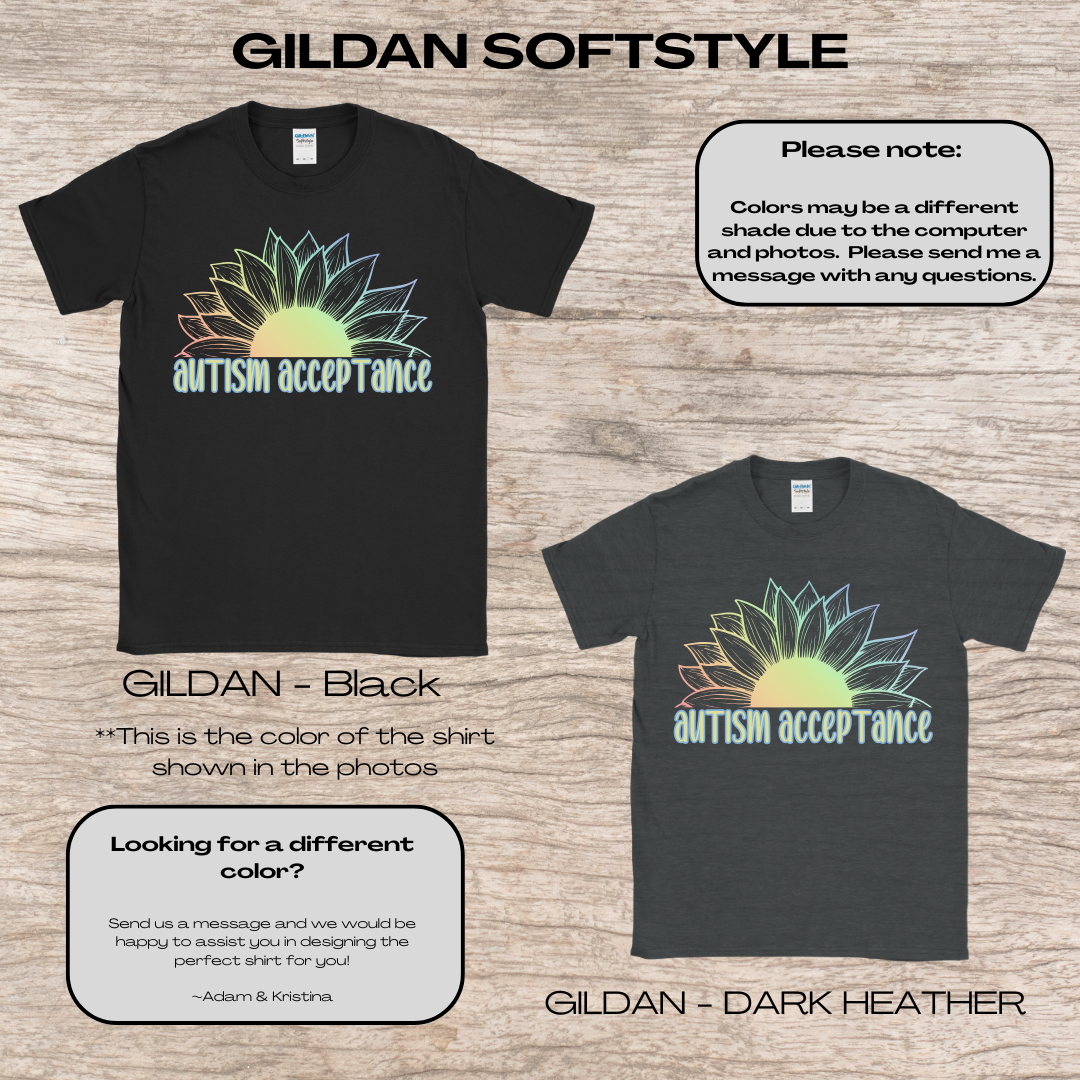 Autism Acceptance Sunflower T-Shirt