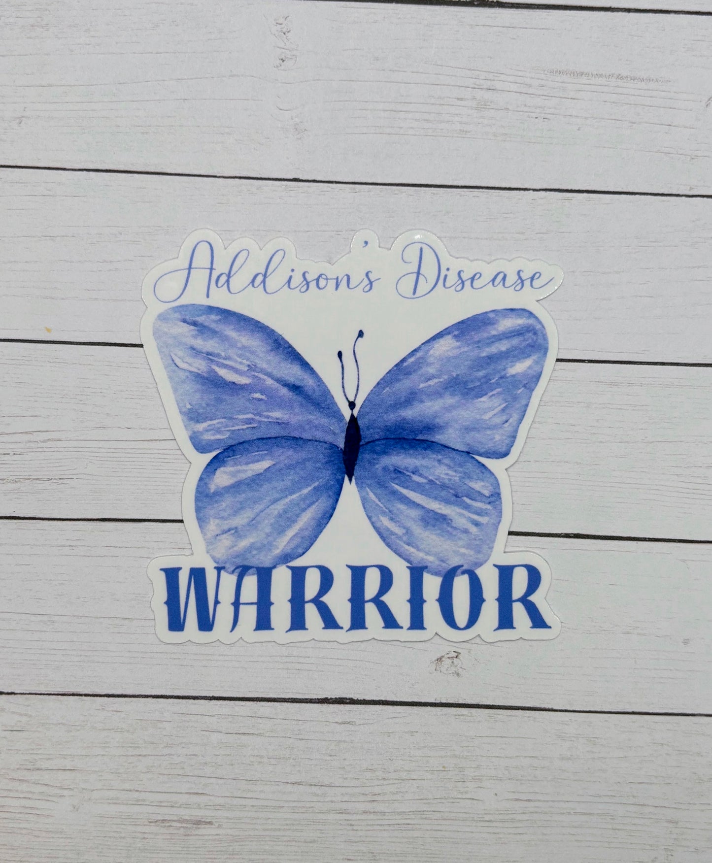 Addison's Disease Warrior Butterfly Sticker