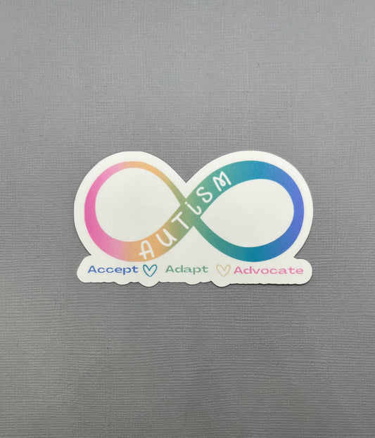 Autism Infinity Symbol Accept Adapt Advocate Sticker