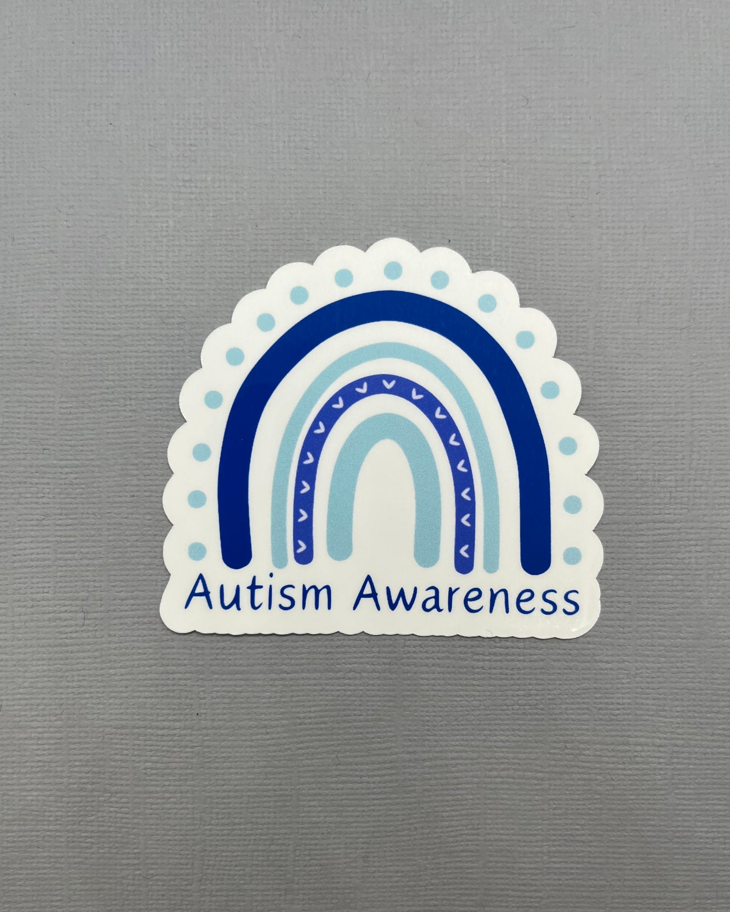 Autism Awareness Blue Rainbow Sticker