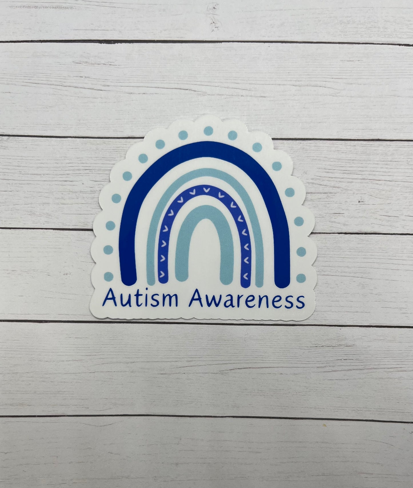 Autism Awareness Blue Rainbow Sticker