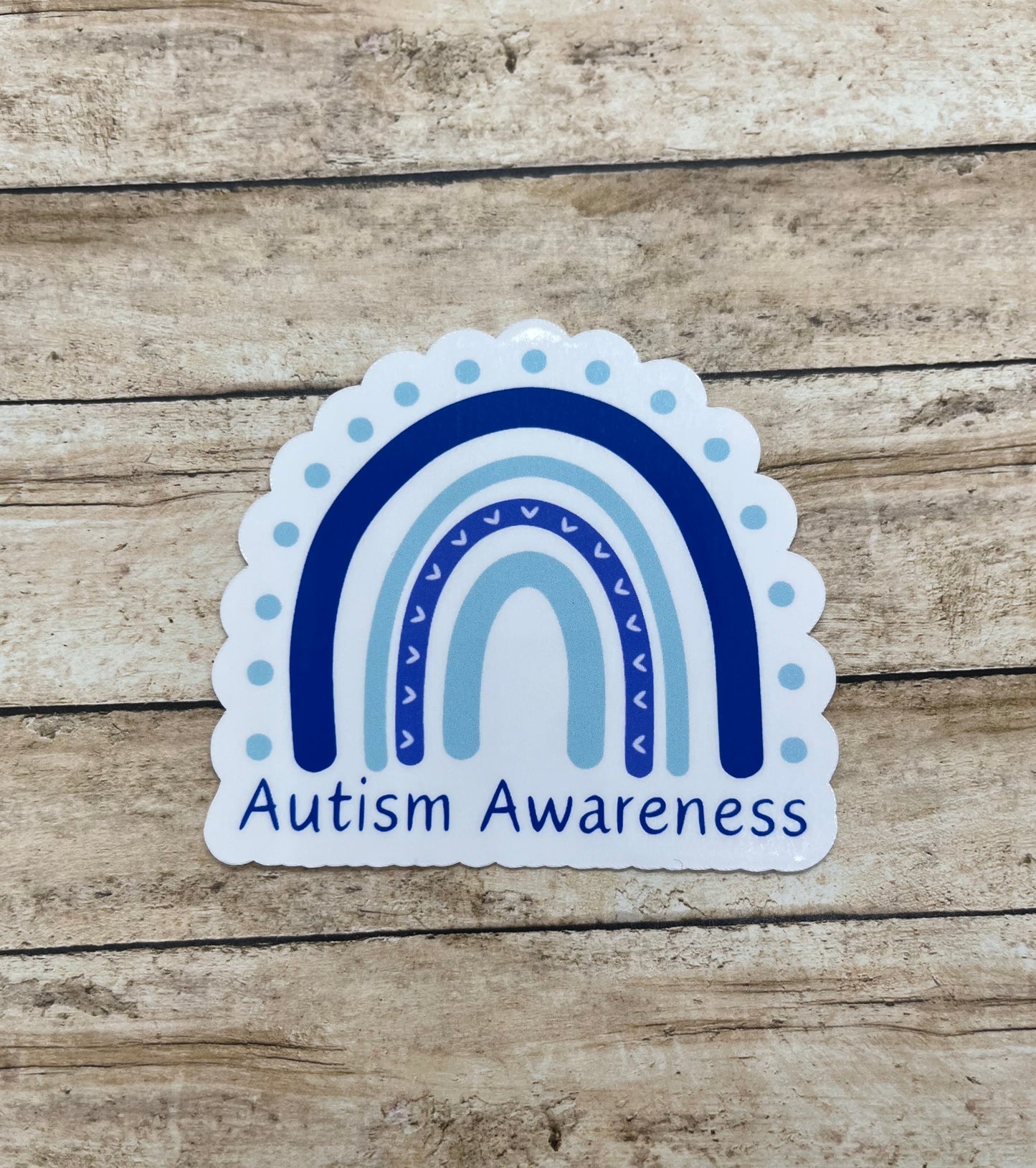 Autism Awareness Blue Rainbow Sticker