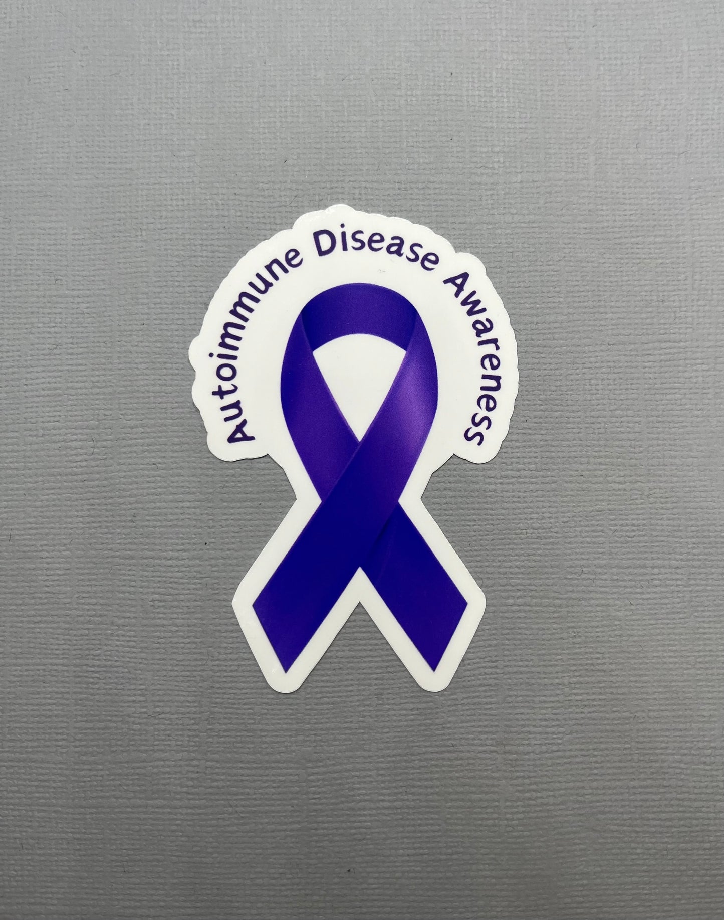 Autoimmune Disease Awareness Purple Ribbon Sticker