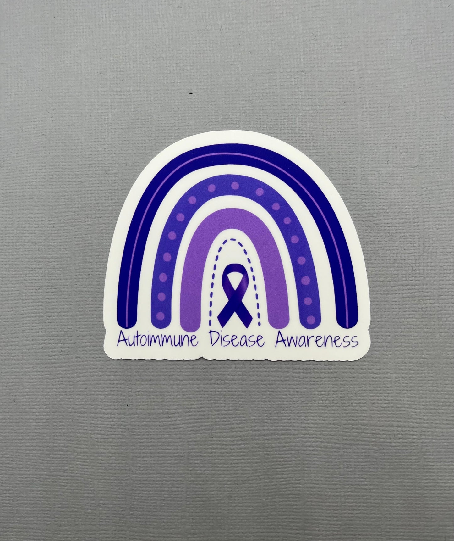 Autoimmune Disease Awareness Purple Rainbow Sticker