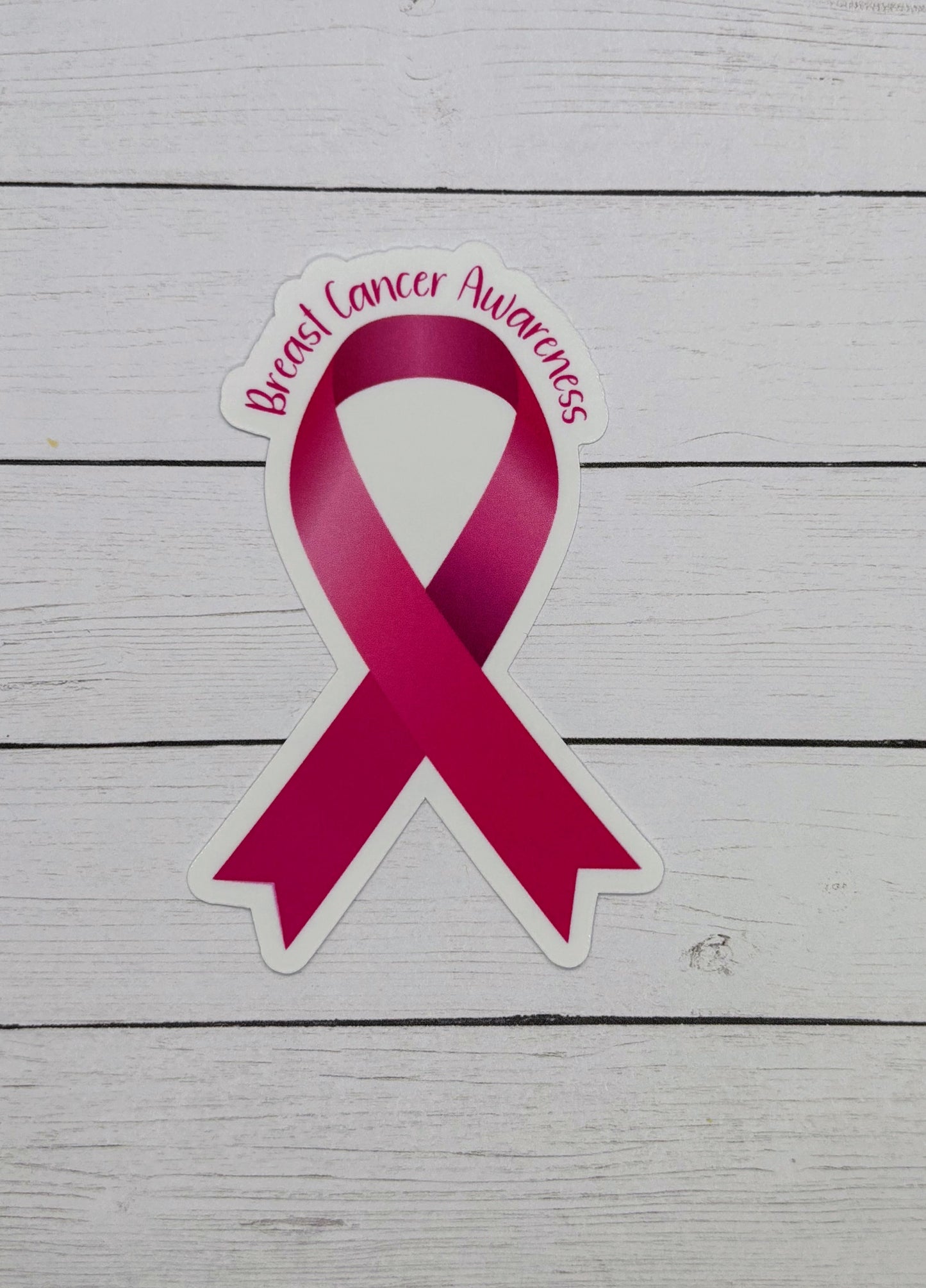 Breast Cancer Awareness Ribbon Sticker