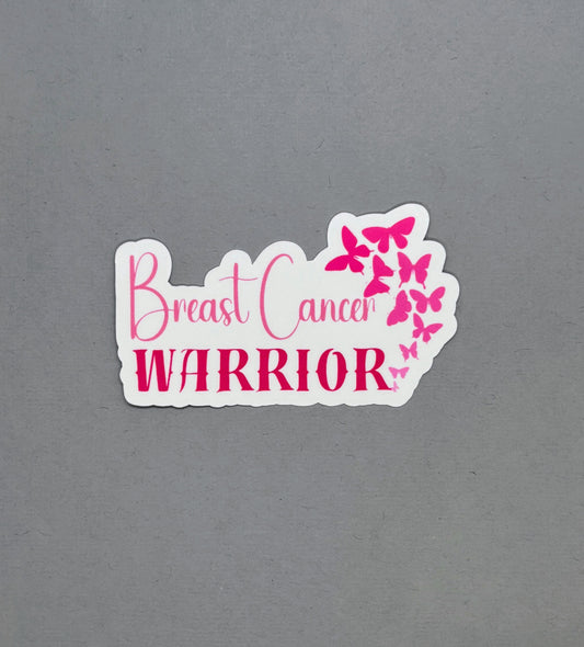 Breast Cancer Warrior Butterflies Sticker