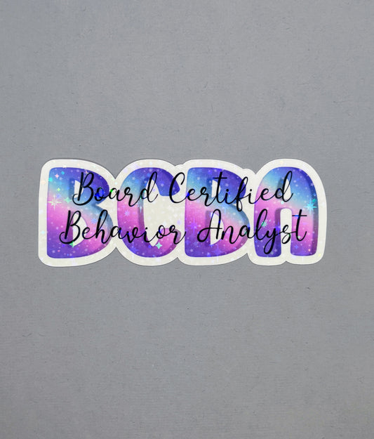 Board Certified Behavior Analyst Holographic Sticker