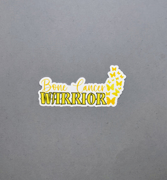 Bone Cancer Warrior Butterflies Sticker
