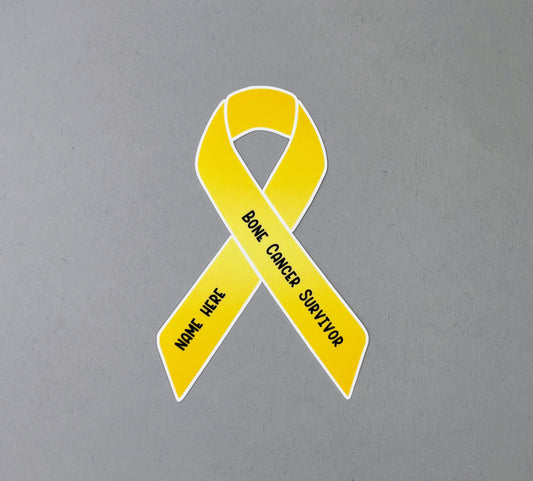 Bone Cancer Survivor Custom Ribbon Sticker