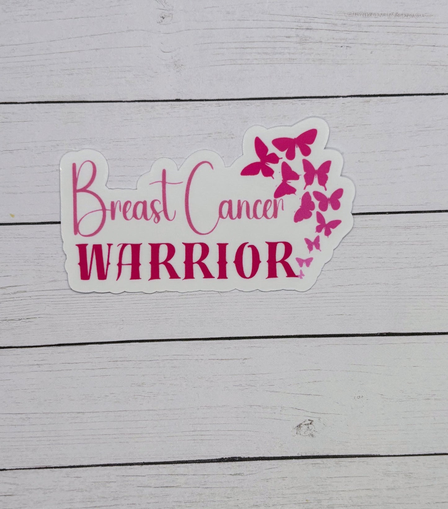 Breast Cancer Warrior Butterflies Sticker