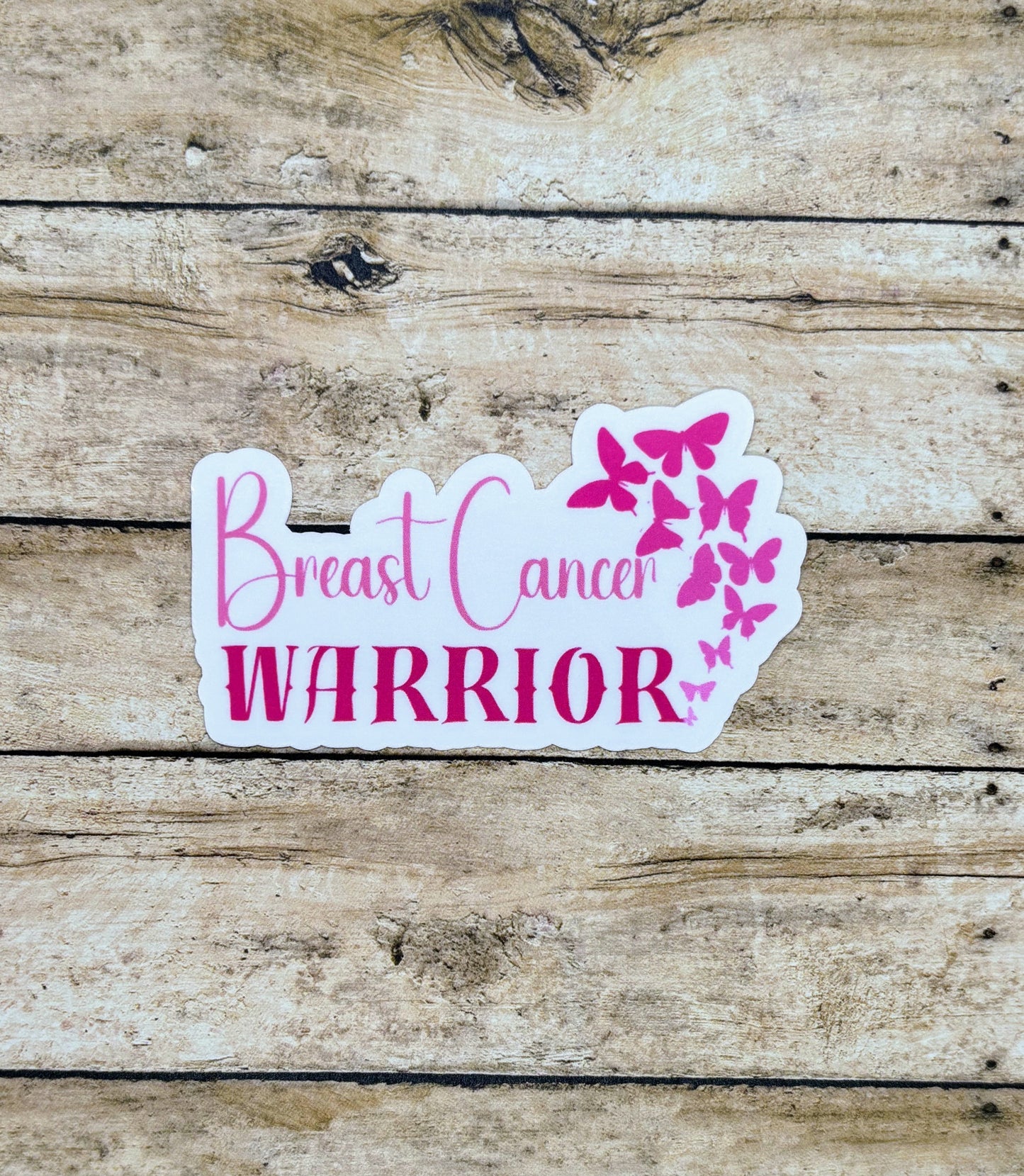 Breast Cancer Warrior Butterflies Sticker