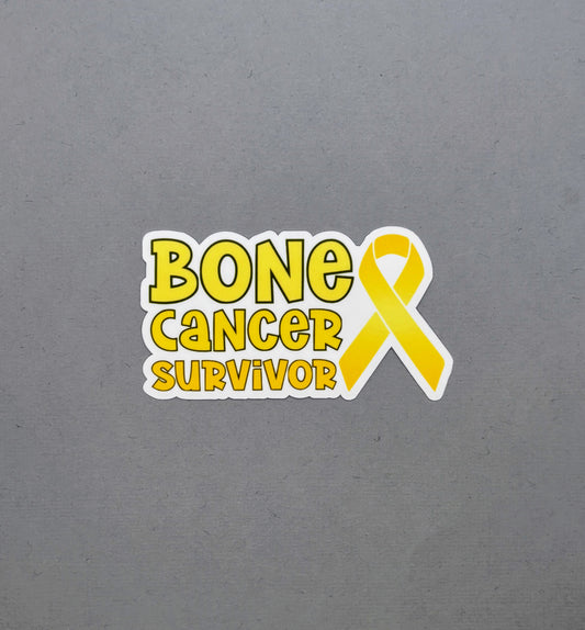 Bone Cancer Survivor with Ribbon Sticker