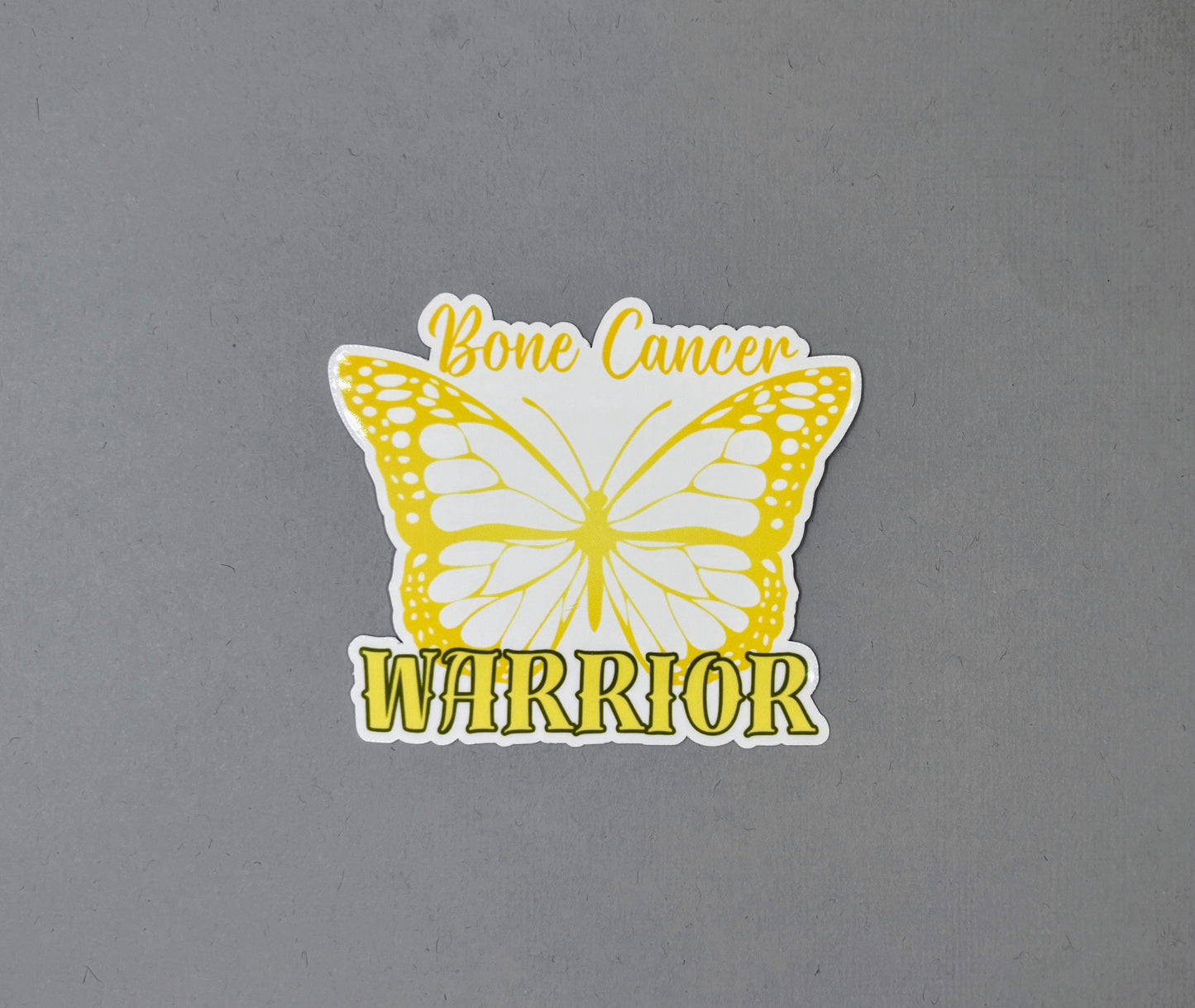 Bone Cancer Warrior Butterfly Sticker