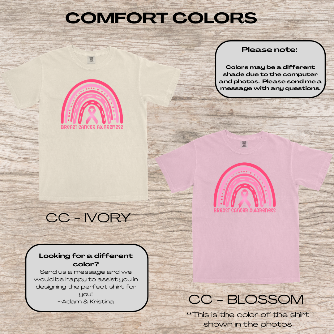 Breast Cancer Awareness Rainbow T-Shirt