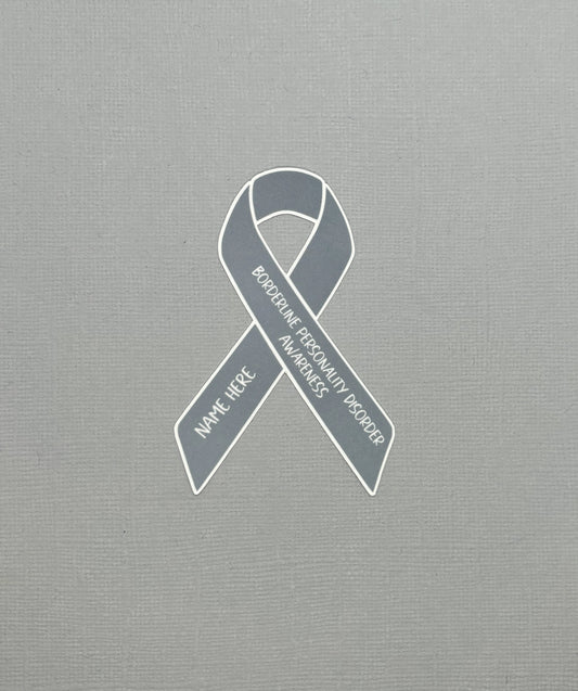 Borderline Personality Disorder Awareness Custom Ribbon Sticker