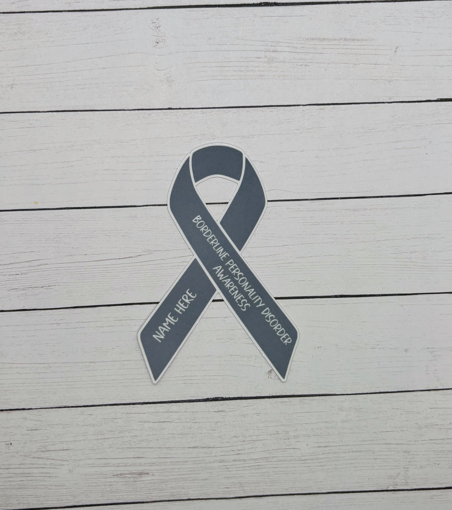 Borderline Personality Disorder Awareness Custom Ribbon Sticker