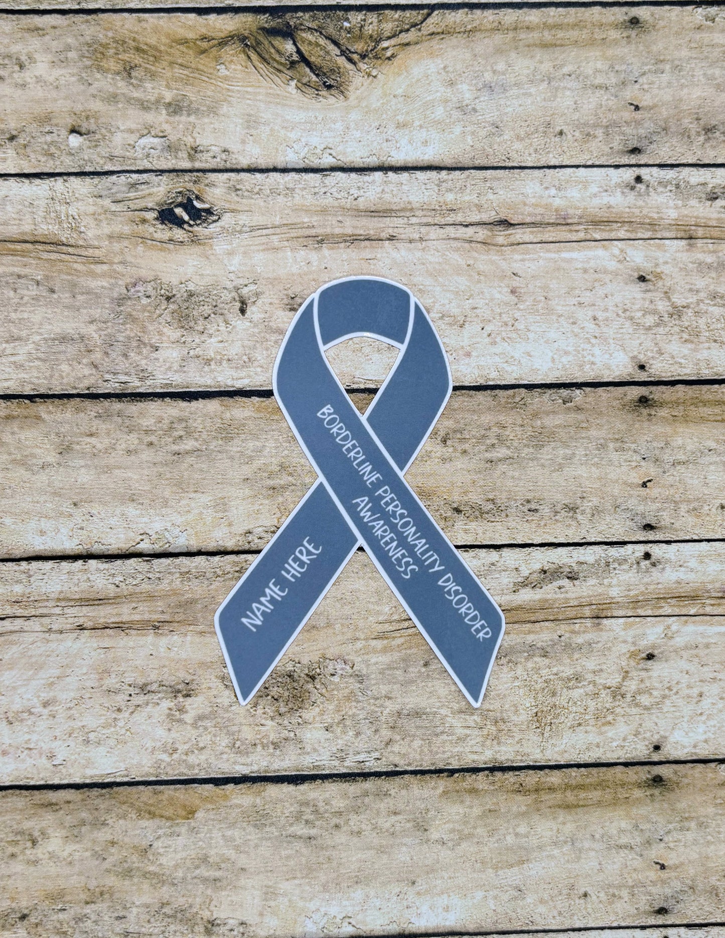 Borderline Personality Disorder Awareness Custom Ribbon Sticker