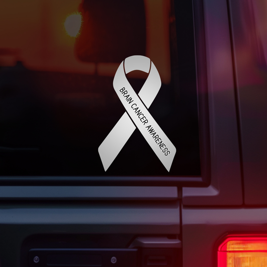 Brain Cancer Awareness Ribbon Car Decal