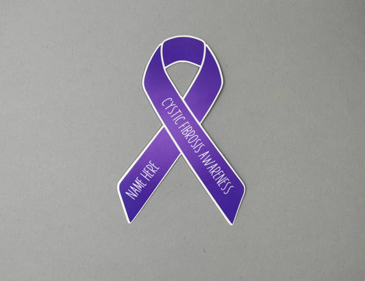 Cystic Fibrosis Awareness Custom Ribbon Sticker