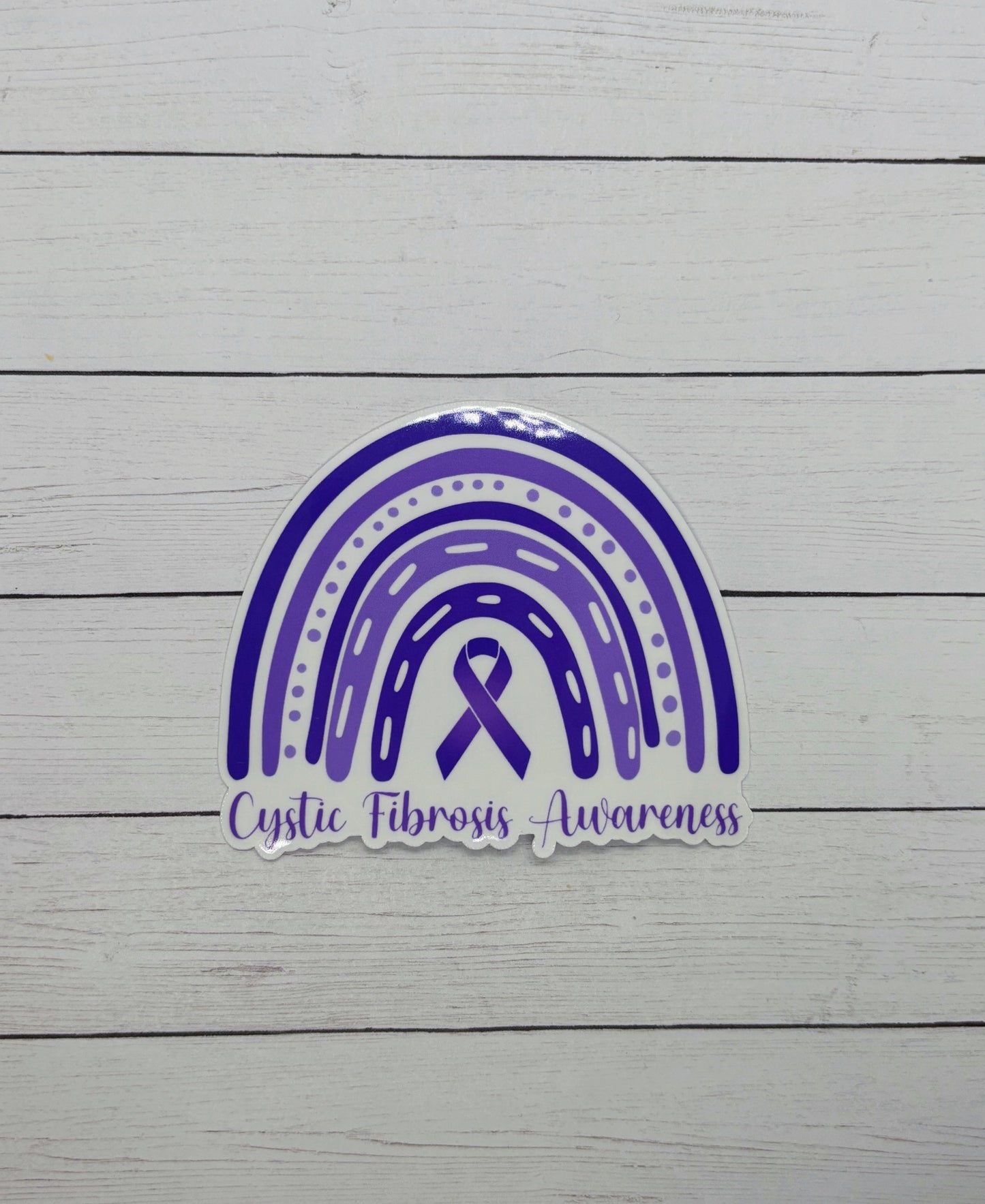 Cystic Fibrosis Awareness Rainbow Sticker or Magnet
