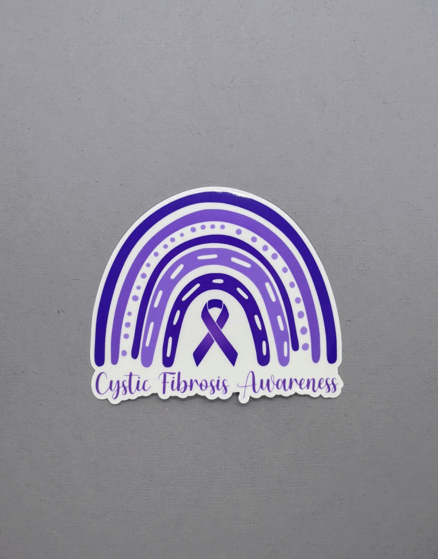 Cystic Fibrosis Awareness Rainbow Sticker or Magnet