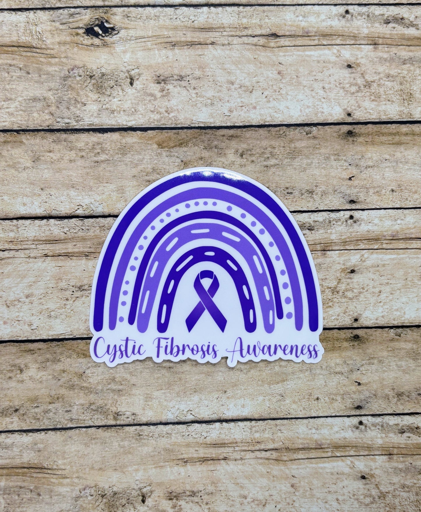 Cystic Fibrosis Awareness Rainbow Sticker or Magnet