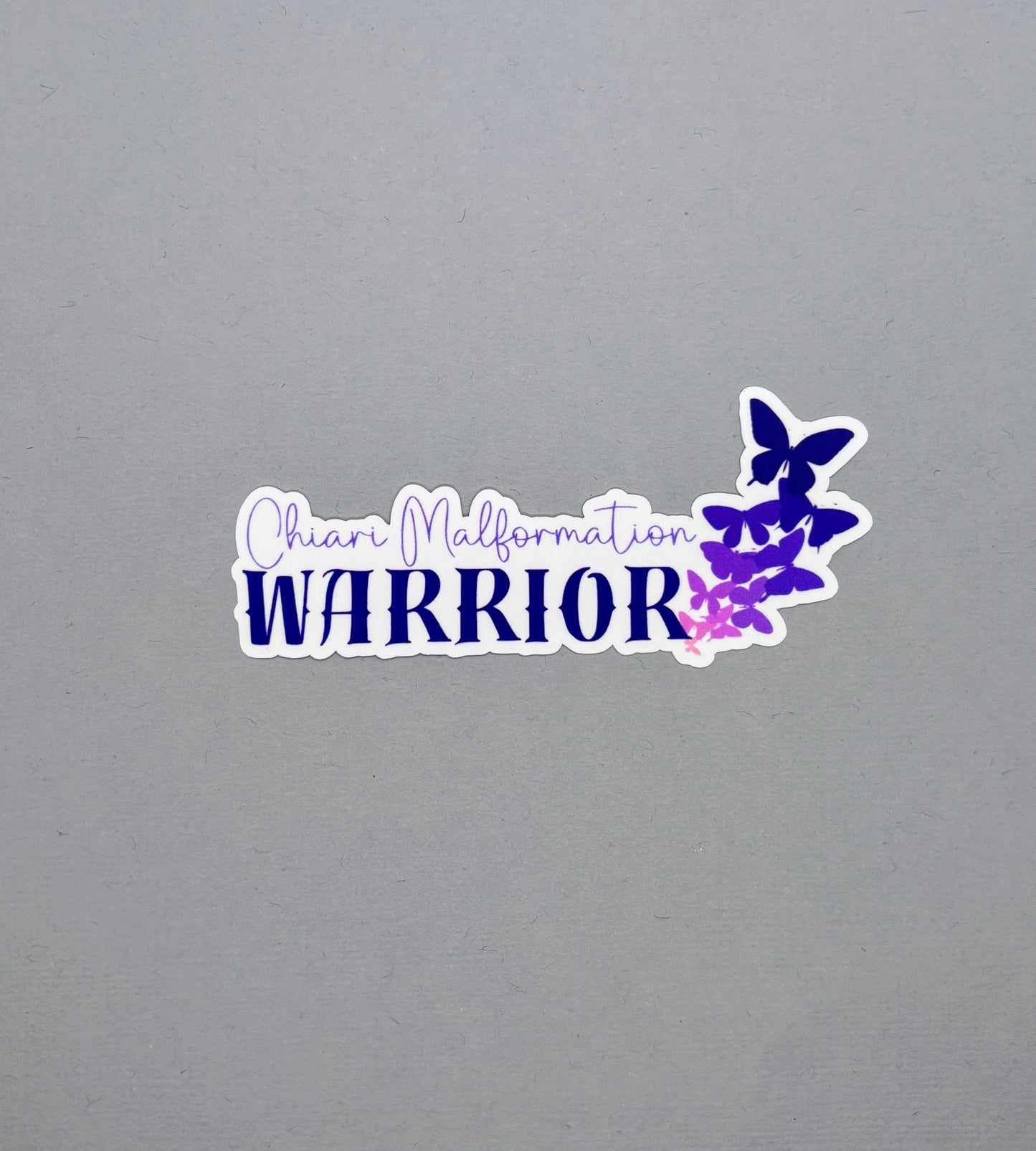 Chiari Malformation Warrior Butterflies Sticker