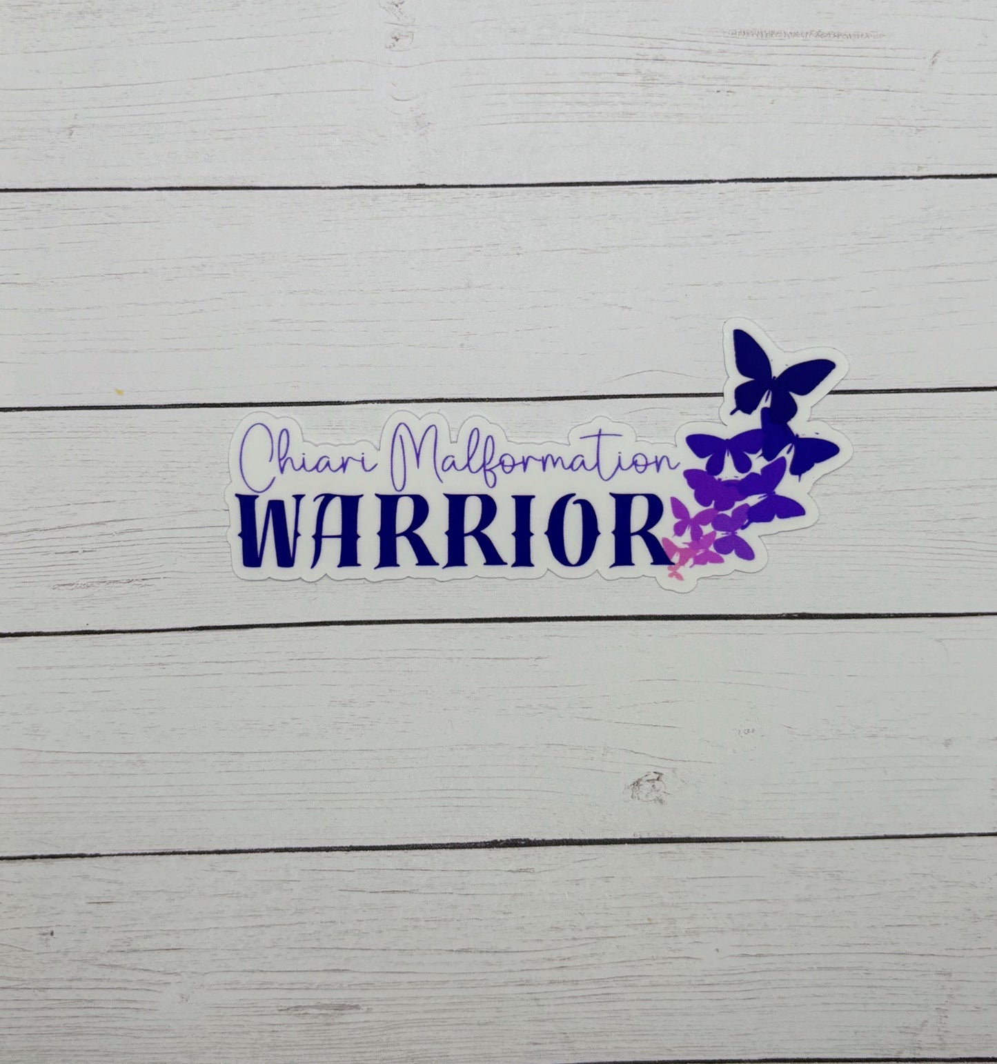 Chiari Malformation Warrior Butterflies Sticker