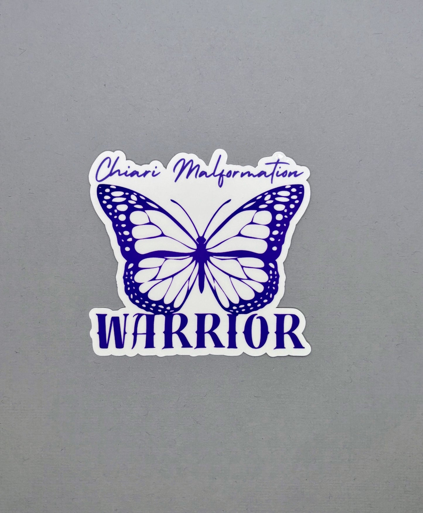 Chiari Malformation Warrior Butterfly Sticker