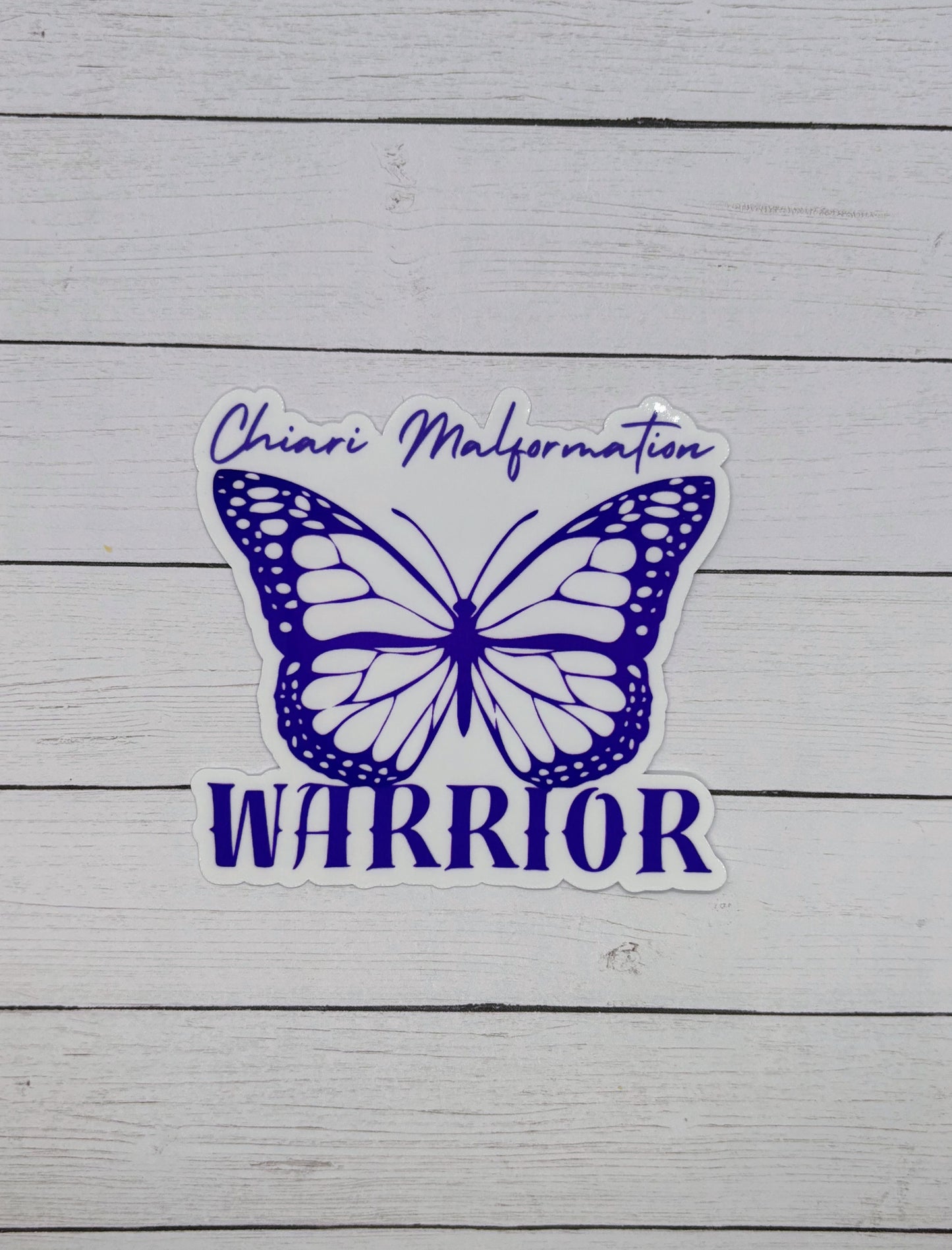 Chiari Malformation Warrior Butterfly Sticker