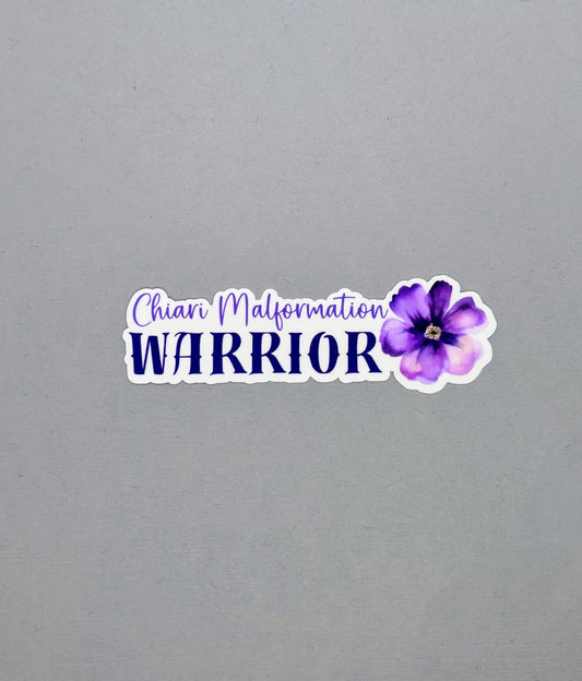 Chiari Malformation Warrior Flower Sticker