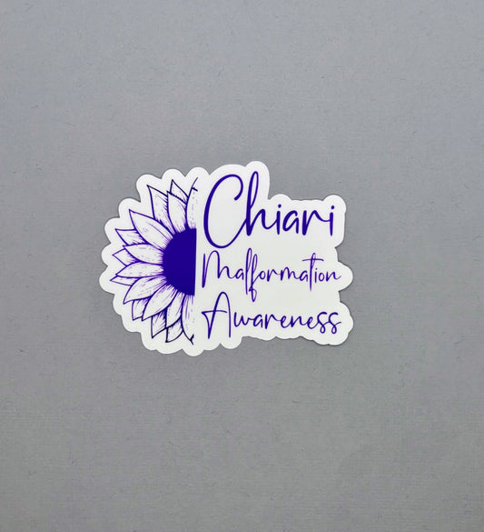 Chiari Malformation Awareness Sunflower Sticker