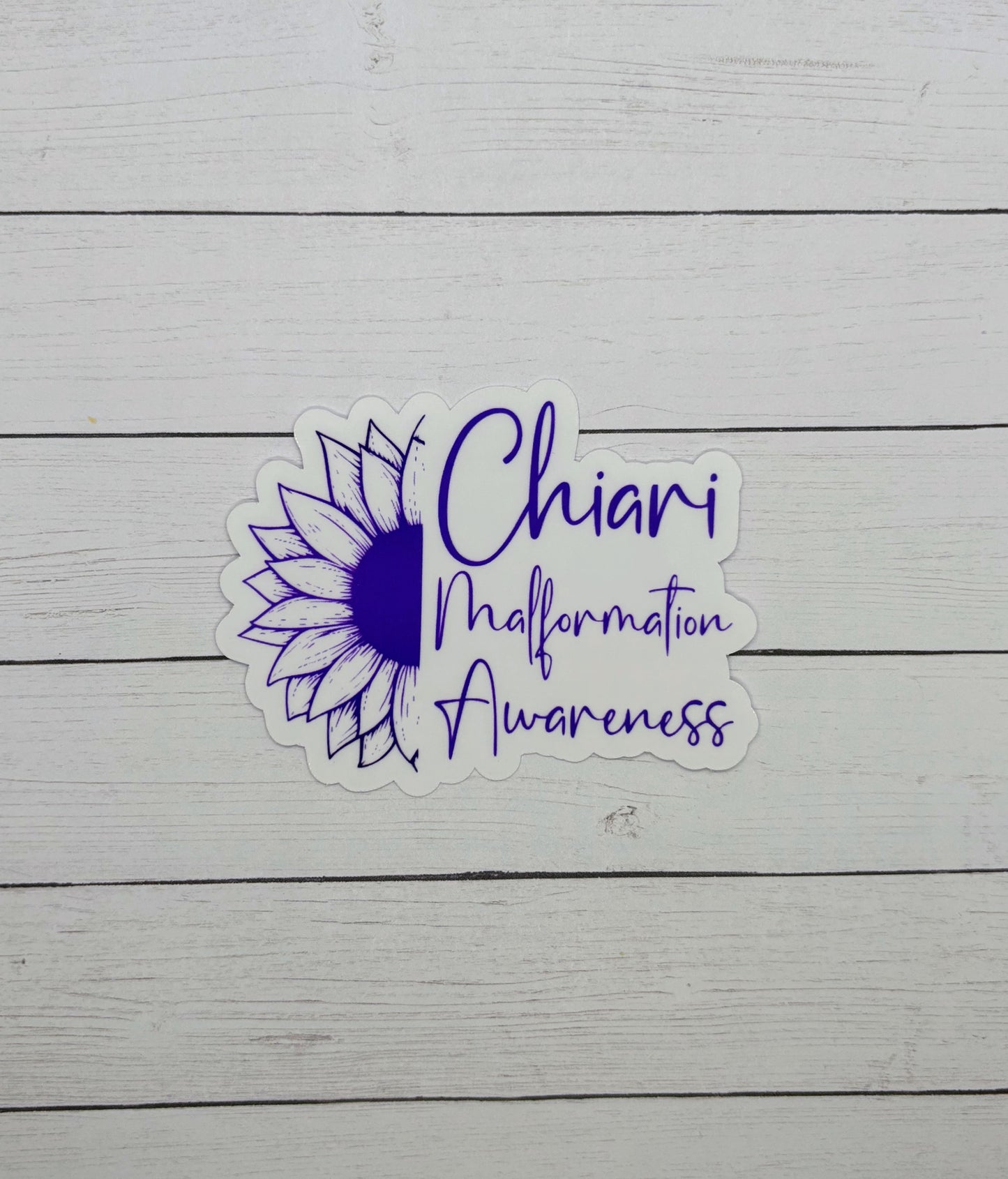 Chiari Malformation Awareness Sunflower Sticker