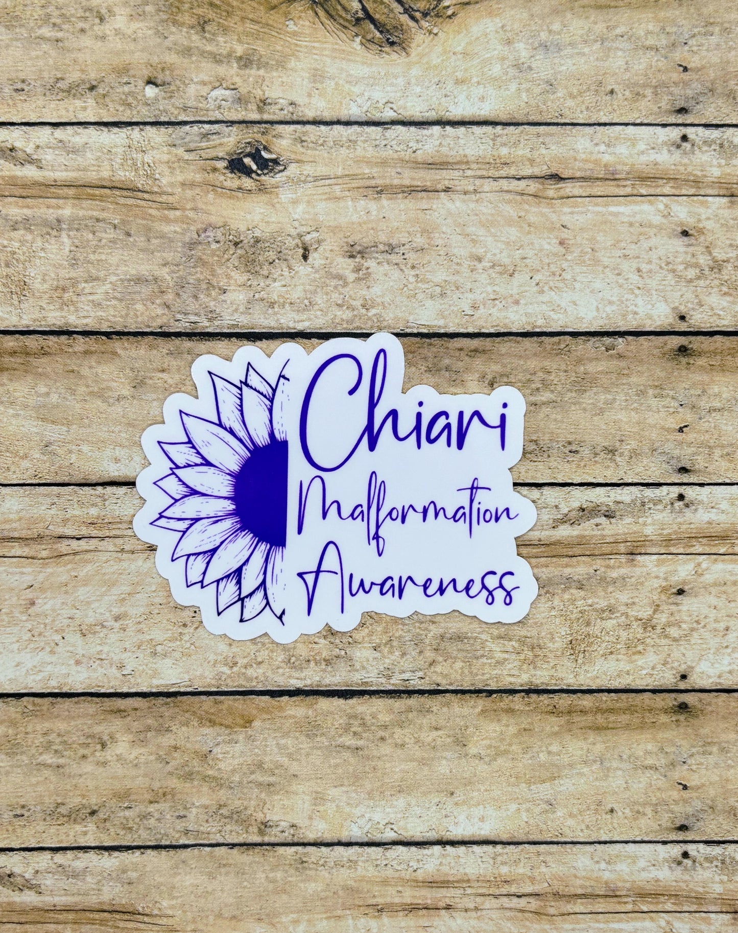 Chiari Malformation Awareness Sunflower Sticker