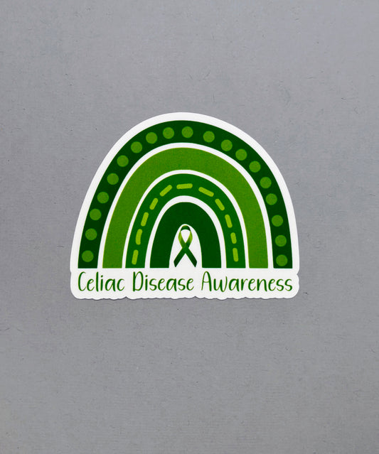 Celiac Disease Awareness Rainbow Sticker