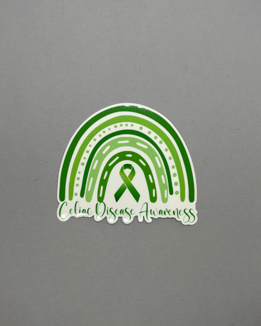 Celiac Disease Awareness Rainbow Sticker
