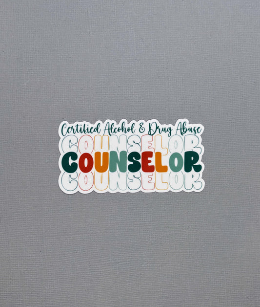 Certified Alcohol & Drug Abuse Counselor Sticker