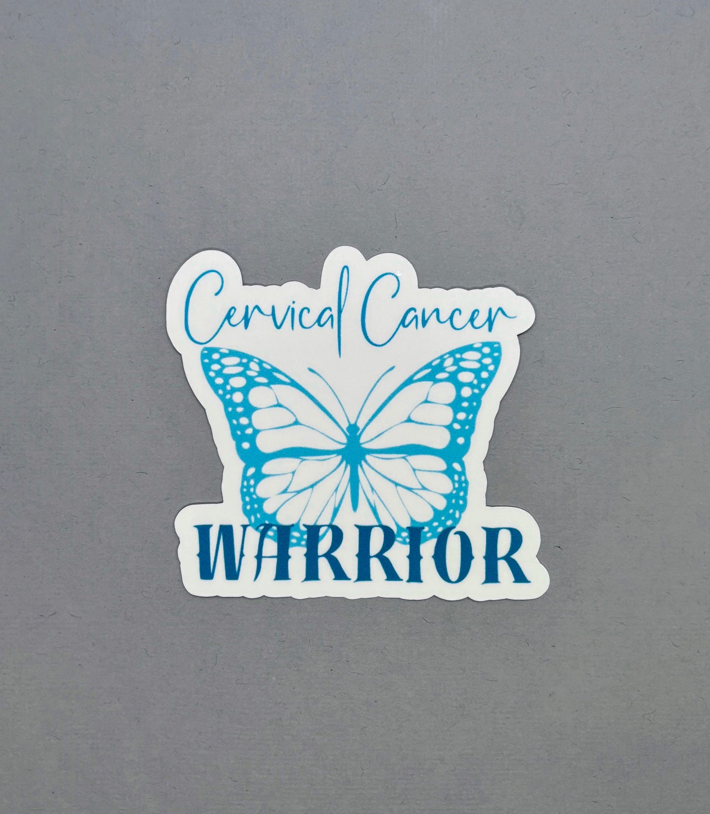 Cervical Cancer Warrior Butterfly Sticker