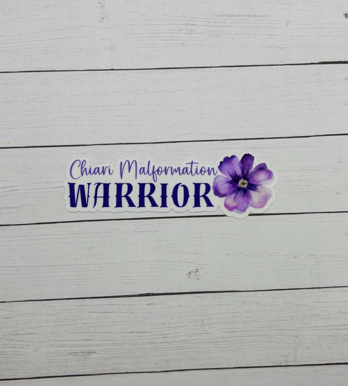 Chiari Malformation Warrior Flower Sticker