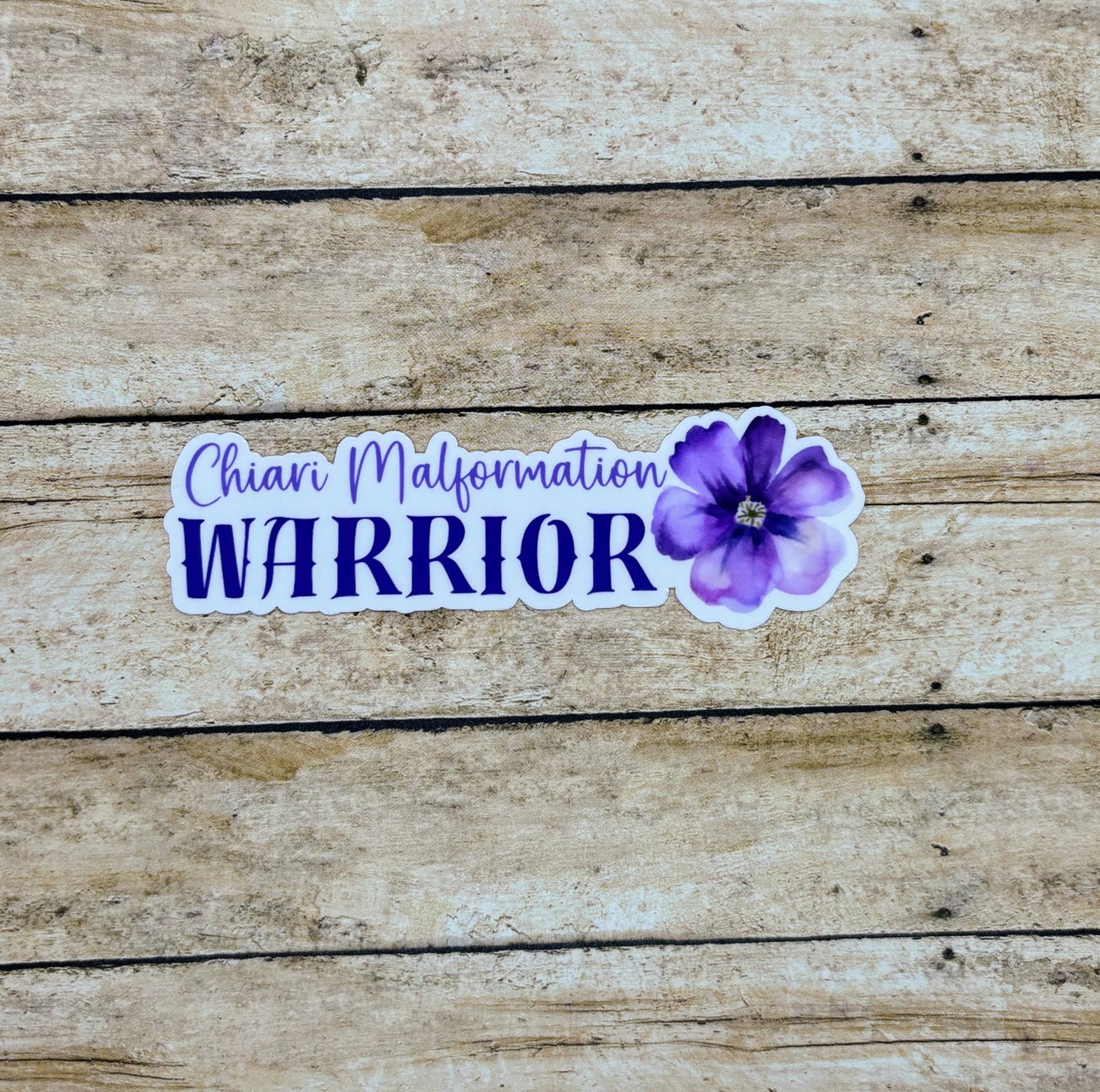 Chiari Malformation Warrior Flower Sticker