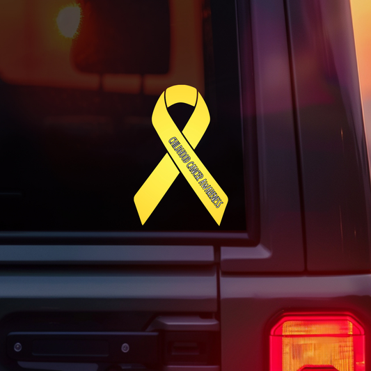 Childhood Cancer Awareness Ribbon Car Decal
