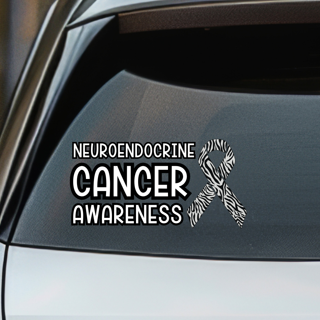 Neuroendocrine Cancer Awareness with Ribbon Car Decal