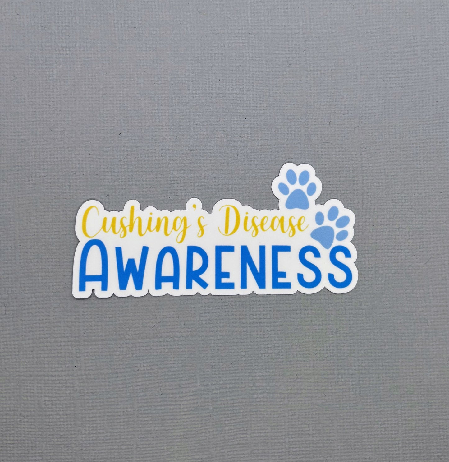 Cushing's Disease Awareness w/ paw print Sticker